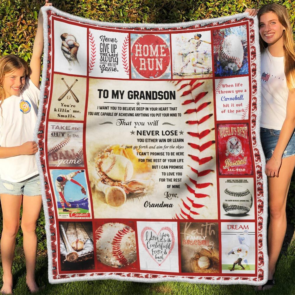 Gift For Grandson Blanker, To My Grandson Baseball 1603217296704.jpg