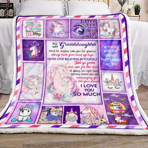 Gift For Granddaughter Blanket,  Grandma Grandpa To My Granddaughter Unicorn I Love You So Much 1603217312091.jpg