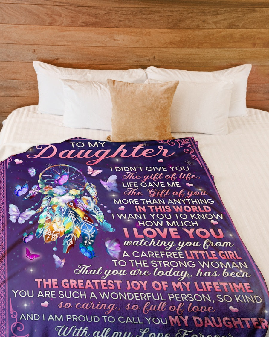 I Didn't Give U The Gift Of Life Mom To Daughter Fleece Blanket - Quilt Blanket | Gift For Daughter 1607357175206.jpg