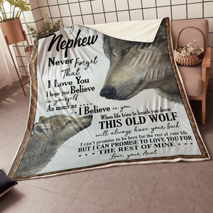 Gift For Nephew Blanket, To My Nephew This Old Wolf Will Always Have Your Back 1608136060691.jpg