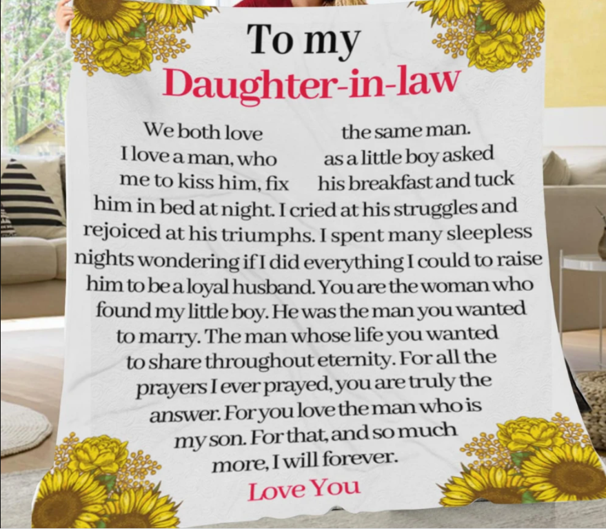 Gift For Daughter-in-law Blanket, Sunflower To My Daughter-in-law We Both Love The Same Man 1629268780834.png