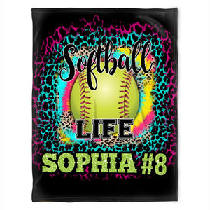 Personalized Name And Number Softball Blanket Gift For Softball Lover Home Decor Bedding Couch Sofa Soft and Comfy Cozy 1634524000071.jpg?v=1663388405