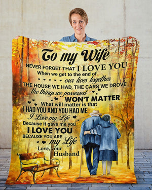 Gift For Wife Blanket, Husband To Wife - Never Forget That I Love You Blanket Gift For Wife Birthday Gift Home Decor Bedding Couch Sofa Soft and Comfy Cozy 1635751590580.jpg
