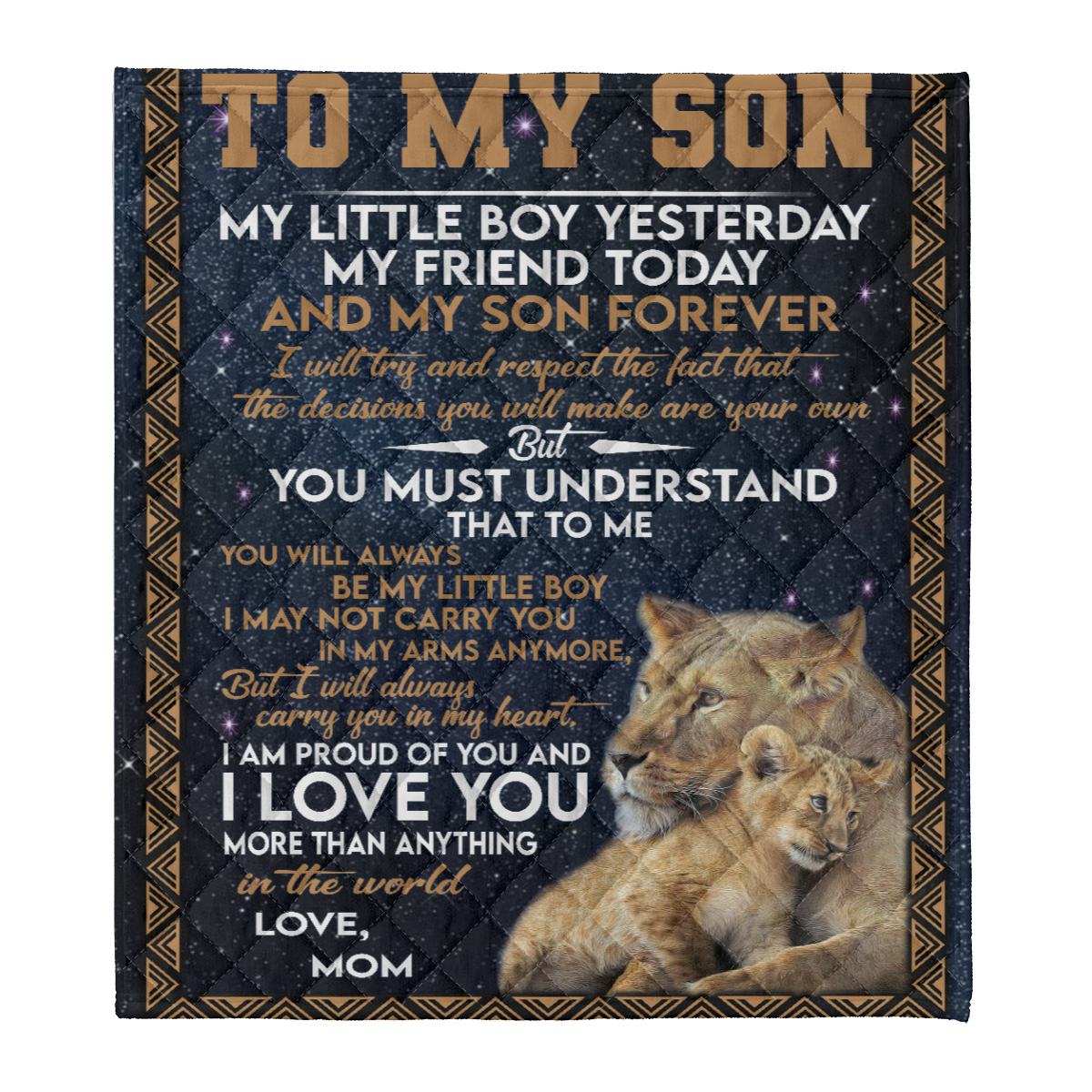 Gift For Son Blanket, To My Son Lion Blanket Gift For Son 1638171241526.png