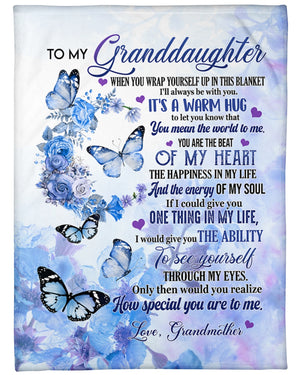 To My Granddaughter How Special You Are To Me Butterflies Blanket Gift From Grandmother Birthday Gift Home Decor Bedding Couch Sofa Soft and Comfy Cozy 1638521750616.jpg