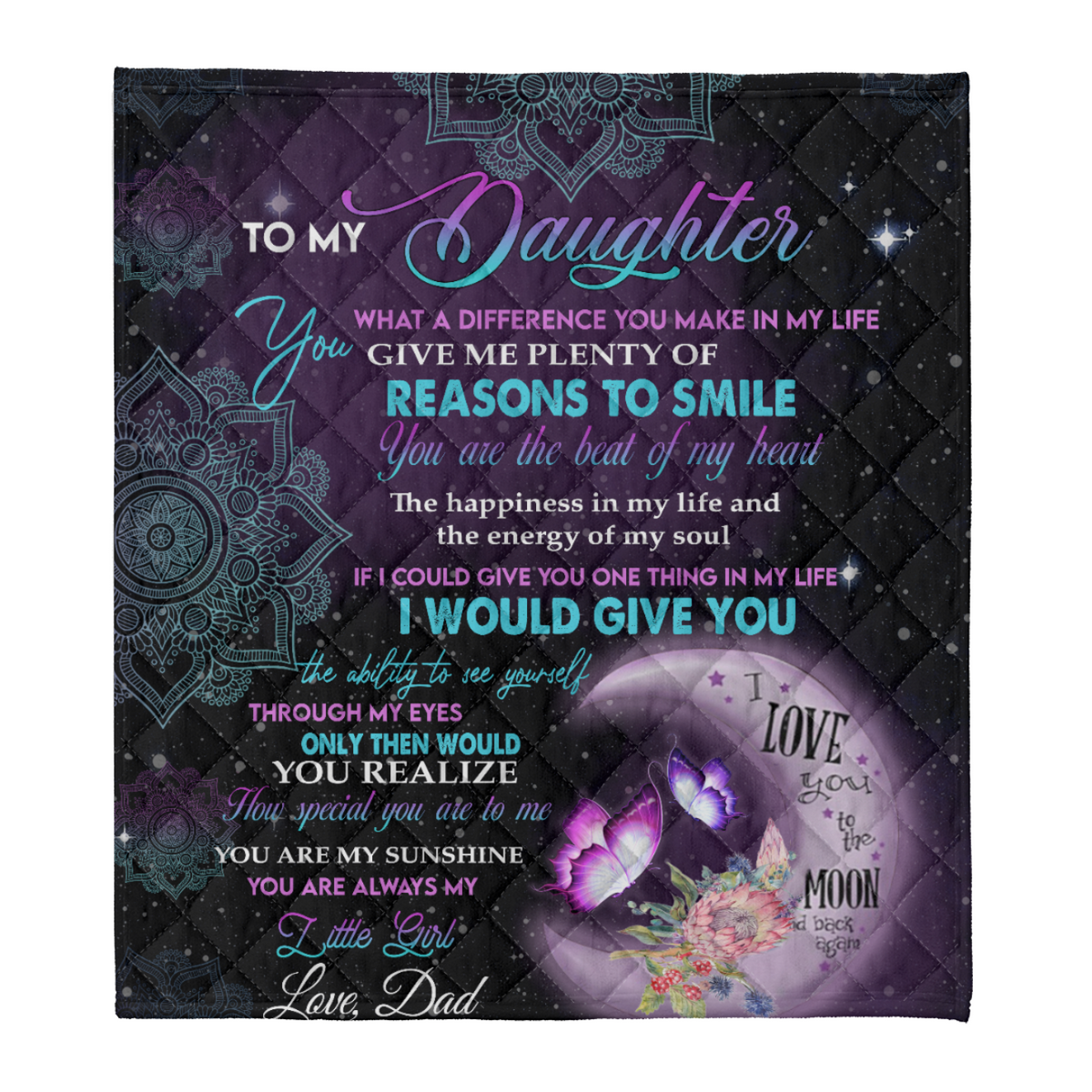 Gift For Daughter Blanket, To Daughter Butterfly Beat Of My Heart Fleece Blanket 1638778379184.png