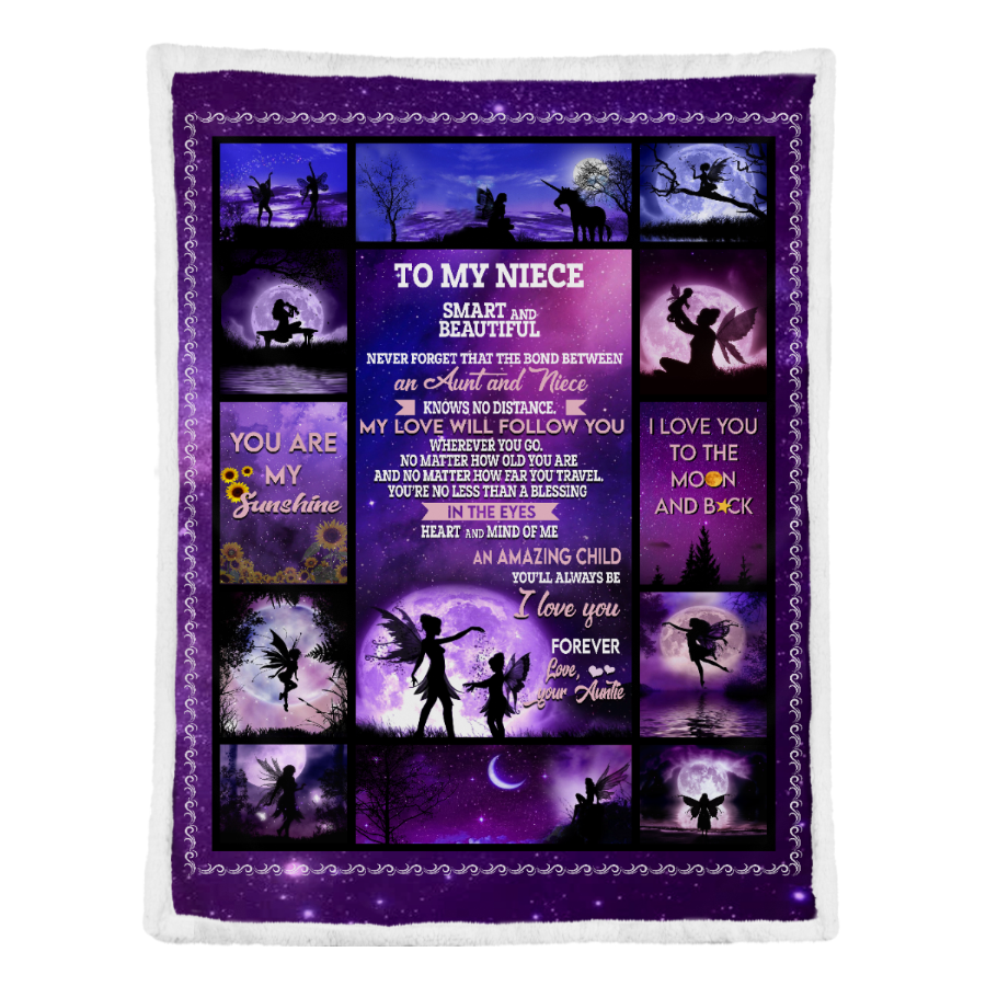 Gift For Niece Blanket, To My Niece Smart And Beautiful Personalized Name Blanket 1641354393733.png