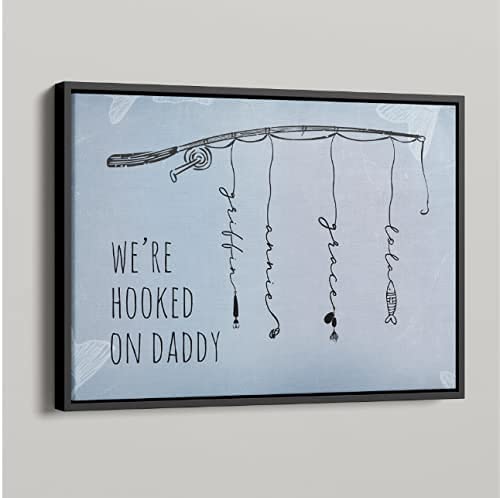 Personalized We're Hooked On Daddy Landscape Poster & Canvas Gift For Dad Grandpa Fishing Lovers Father's Day Gift Birthday Gift Home Decor Wall Art Visual Art 1644373881339.jpg