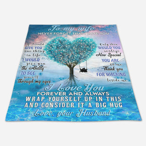 Gift For Wife Blanket, to My Wife Never Forget That I Love You Valentine Blanket Gift for Wife From Husband Birthday Gift Home Decor Bedding Couch Sofa Soft and Comfy Cozy 1661844274344.jpg