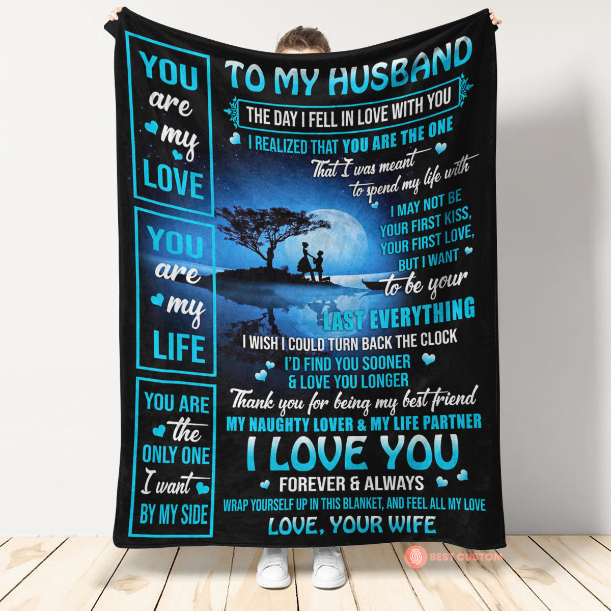Best Valentine Gift For Husband Blanket, To My Husband You Are My Love You Are My Life - Love From Wife 1661846237995.jpg