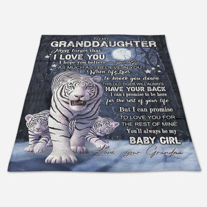 Gift For Granddaughter Blanket, Grandma To My Granddaughter Never Forget That I Love You Fleece Blanket 1663569828904.jpg