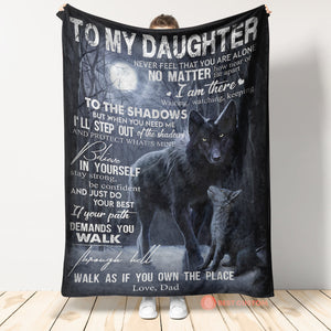 Gift For Daughter Blanket, To My Daughter Wolf Waiting Watching Keeping 1663659925327.jpg