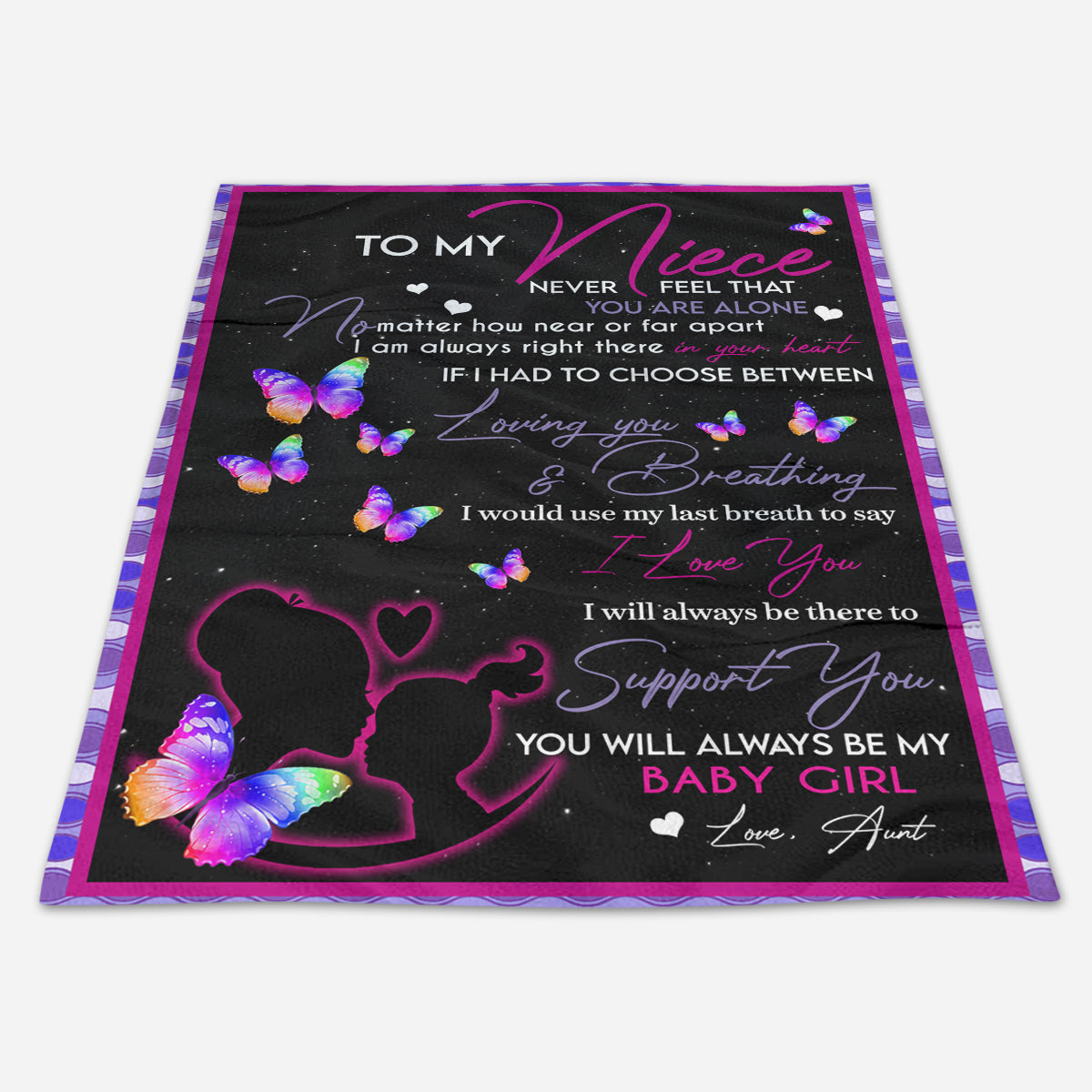 Gift For Niece Blanket, To My Niece Never Feel You Are Alone Love Aunt Hippie Blanket 1664523308527.jpg