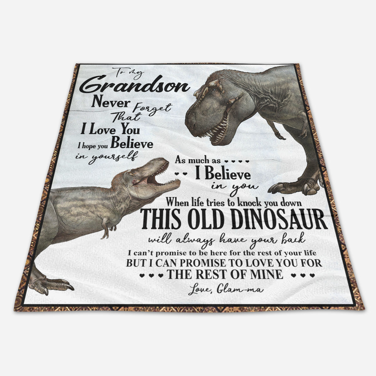 Gift For Grandson Blanket, To My Grandson Dinosaur Always Have Your Back 1665135610839.jpg