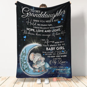 Gift For Granddaughter Blanket, Blanketify When You Need A Hug Hold This Blanket Tight Gift for Granddaughter From Grandma 1666584326515.jpg
