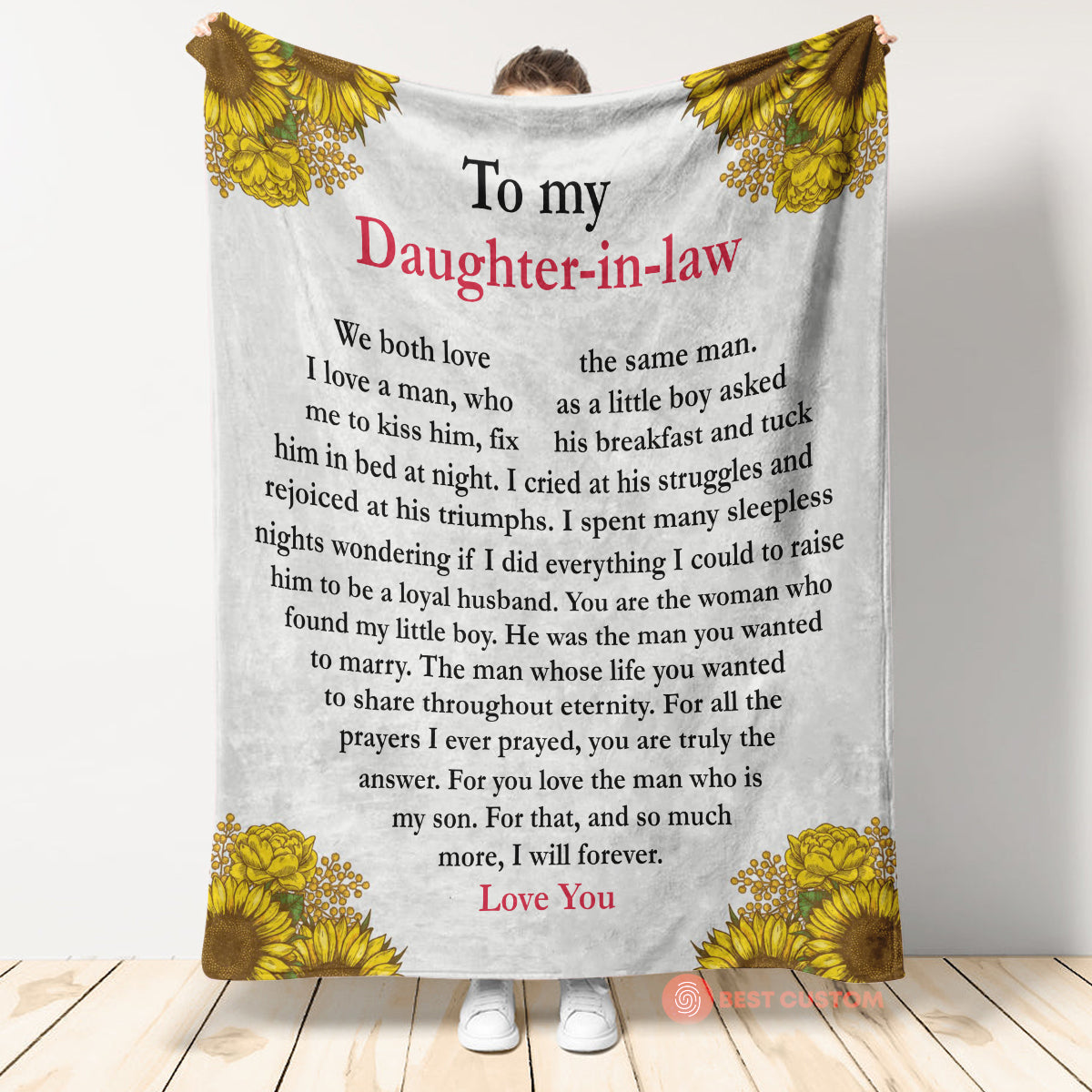 Gift For Daughter-in-law Blanket, Sunflower To My Daughter-in-law We Both Love The Same Man 1666584821964.jpg
