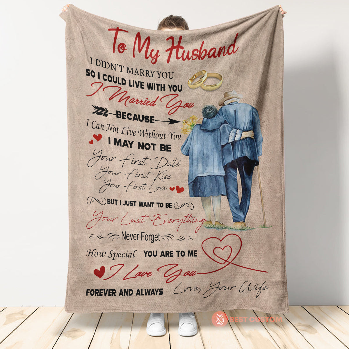 Best Valentine Gift For Boyfriend Blanket, To My Husband I Love You Forever And Always Fleece Blanket 1673604378933.jpg