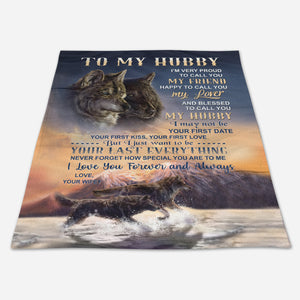 Best Valentine Gift For Husband, To My Hubby I Just Want To Be Your Last Everything Fleece Blanket Gift For Family, Birthday, Husband, Gift For Him Gift Home Decor Bedding Couch Sofa Soft and Comfy 1673604790778.jpg