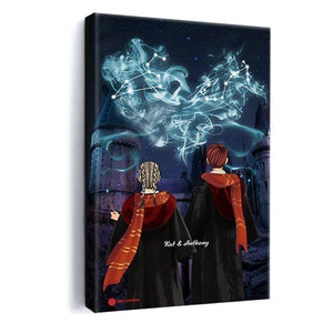 Wizard Couple Patronus Fan - Personalized Poster & Canvas - Gift For Couple 17_2.jpg?v=1644629610