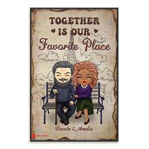 Together Is Our Favorite Place - Personalized Poster & Canvas - Gift For Couple 18_1.jpg?v=1644629737