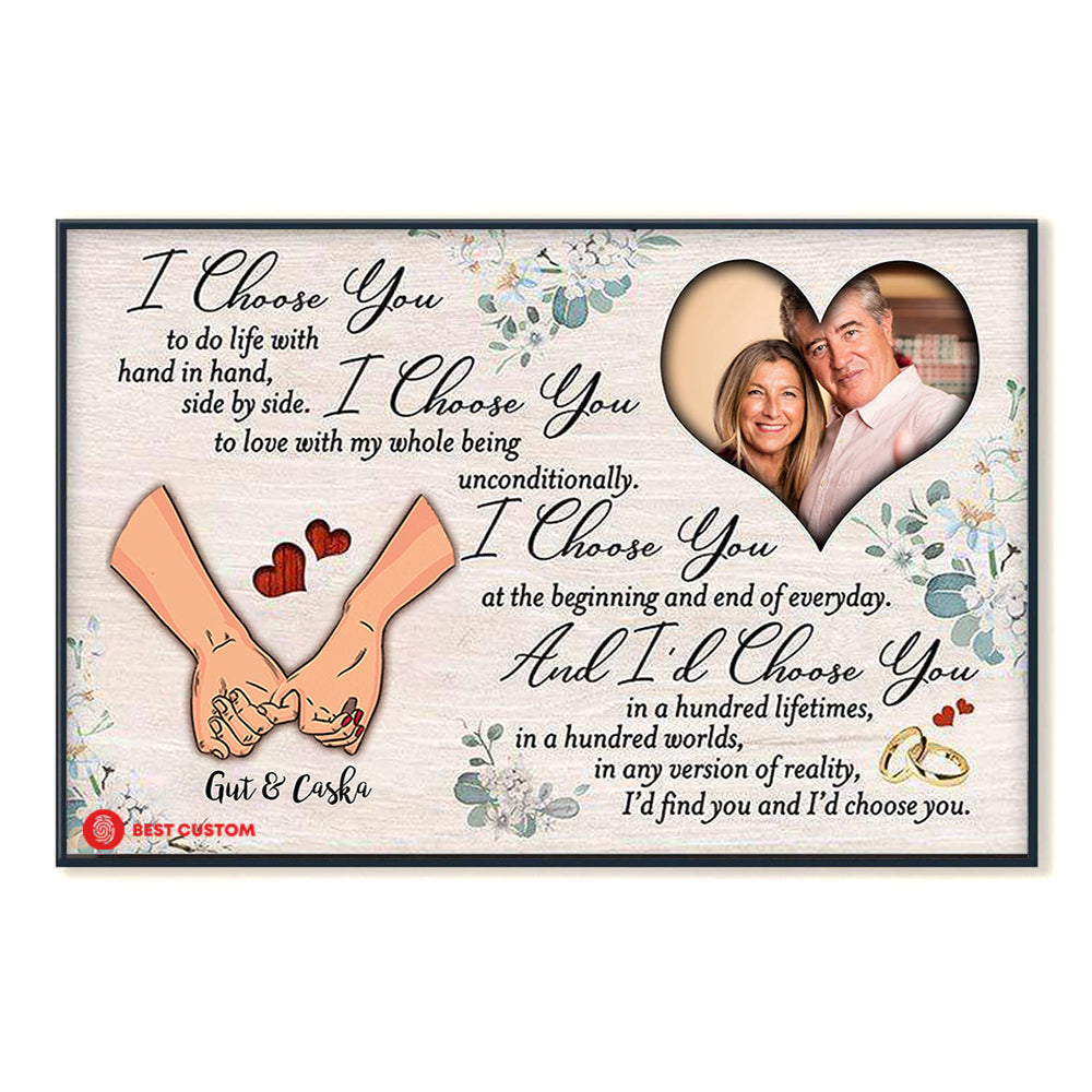 Hand In Hand I Choose You - Personalized Photo Poster & Canvas - Gift For Couple 19_1.jpg?v=1644918632