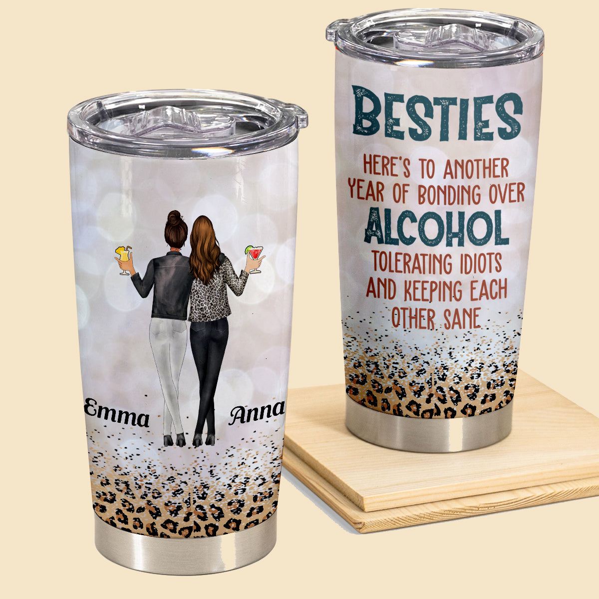 We Go Together Like Drunk And Disorderly - Personalized Tumbler - Gift For Bestie