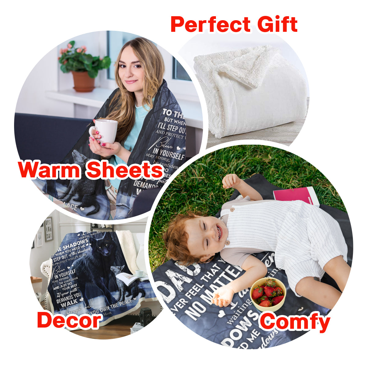 Gift For Daughter Blanket, To My Daughter Never Feel That You Are Alone Fleece Blanket