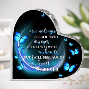 Dad You're Forever In My Heart Personalized Heart Shaped Acrylic Plaque Memorial