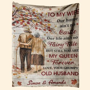 Best Valentine Gift For Girlfriend, Our Home Ain't No Castle Personalized Blanket - Gift For Couple