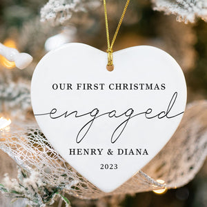 Our First Christmas Engaged - Personalized Ornament - Christmas Gift 1_3b012426-3680-4958-aa60-3aa71749bb06.jpg?v=1698636780