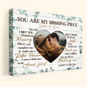 You Are My Missing Piece Couple Custom Photo Personalized Poster-Canvas Gift For Couple