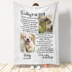 I'll Be Wating At The Door Memorial Pet Photo Canvas