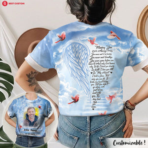 Missing You Always, Cardinal - Personalized Photo 3D All Over Print Shirt - Memorial