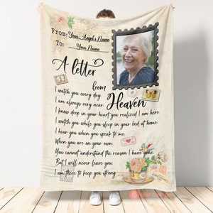 A Letter From Heaven Personalized Memorial Blanket