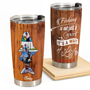 Salmon Fishing - Personalized Photo Tumbler - Gift For Fishing Lovers