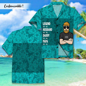 Legend Husband Custom AOP Hawaiian Shirt Gift For Husband