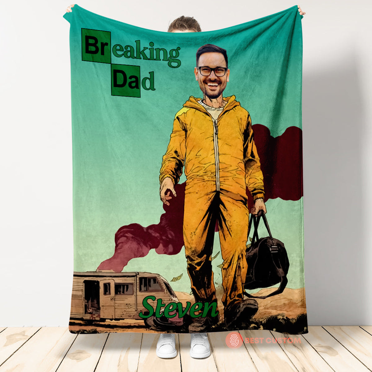 Breaking Dad - Personalized Blanket - Gift For Father 1_6ce8a835-a198-4178-860d-5483c6c536eb.jpg?v=1682565786