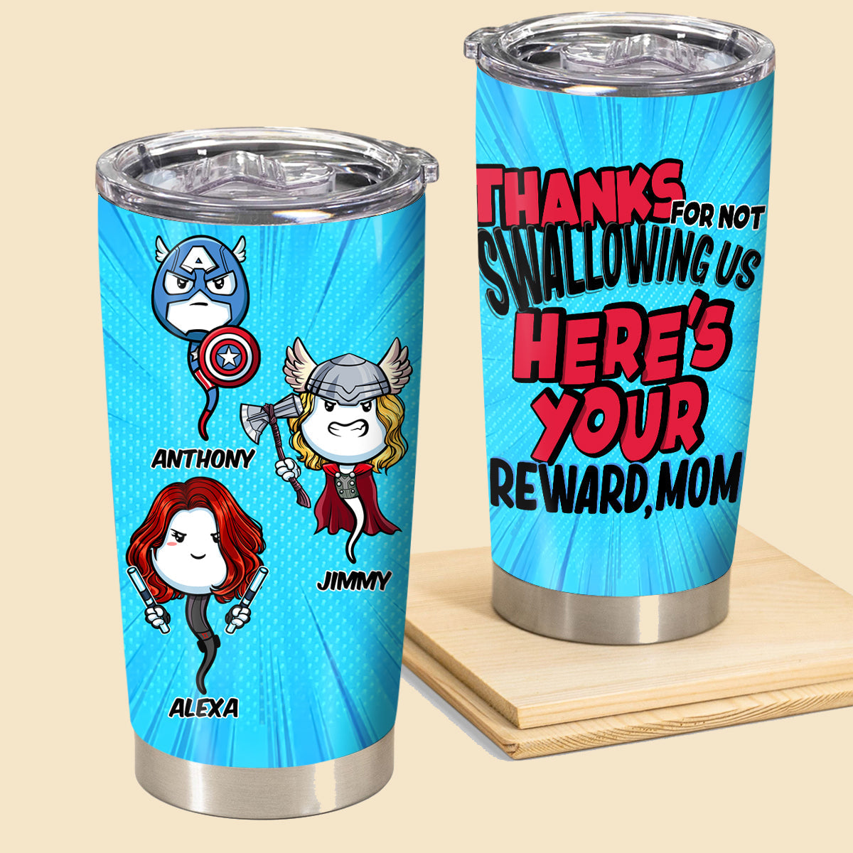 Multiverse Thanks For Not Swallowing Us - Personalized Tumbler - Mother's Day, Funny, Birthday Gift For Mom, Mother, Wife 1_cb045566-fe71-4a35-aa04-a06ac320c2d3.jpg?v=1683211048