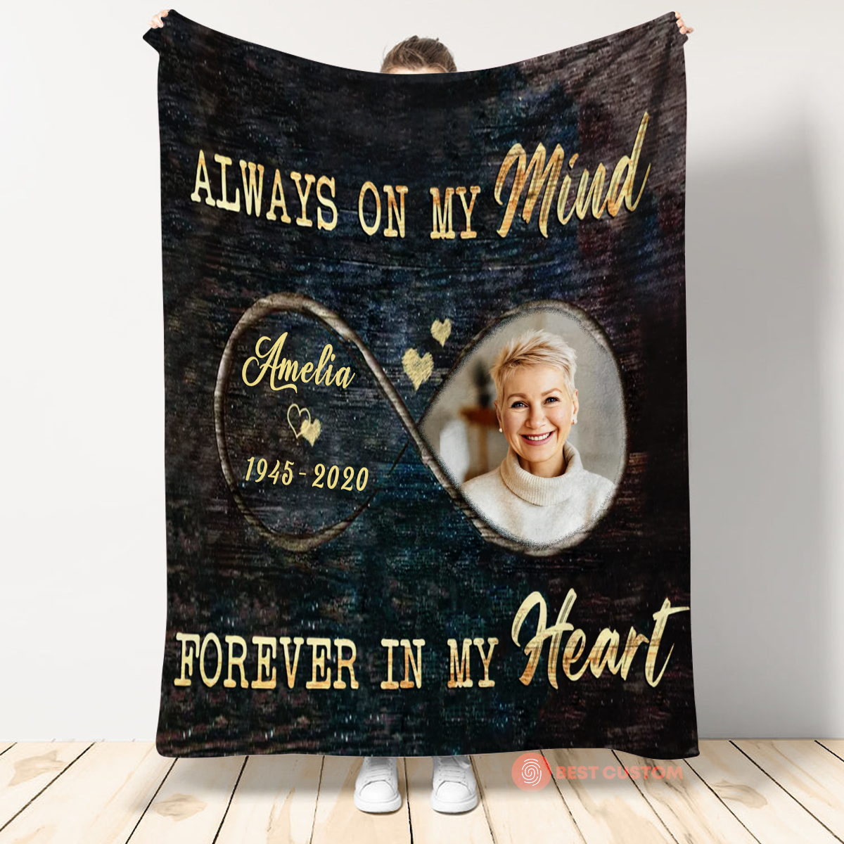 Infinity Love For My Angel Memorial Photo Canvas Memorial Gift