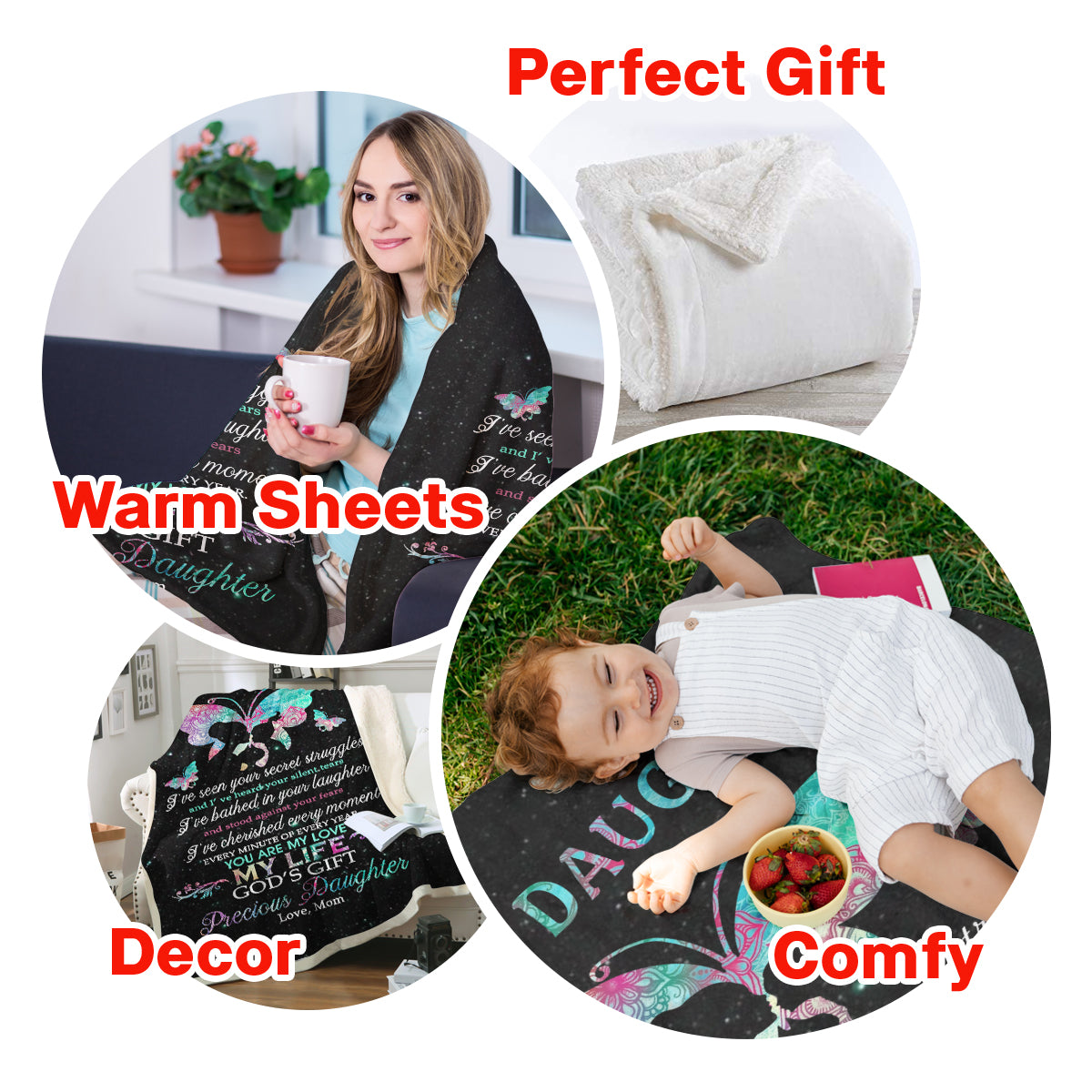 Gift For Daughter Blanket, Butterfly To my Daughter Butterfly You Are My Love My Life - Love From Mom