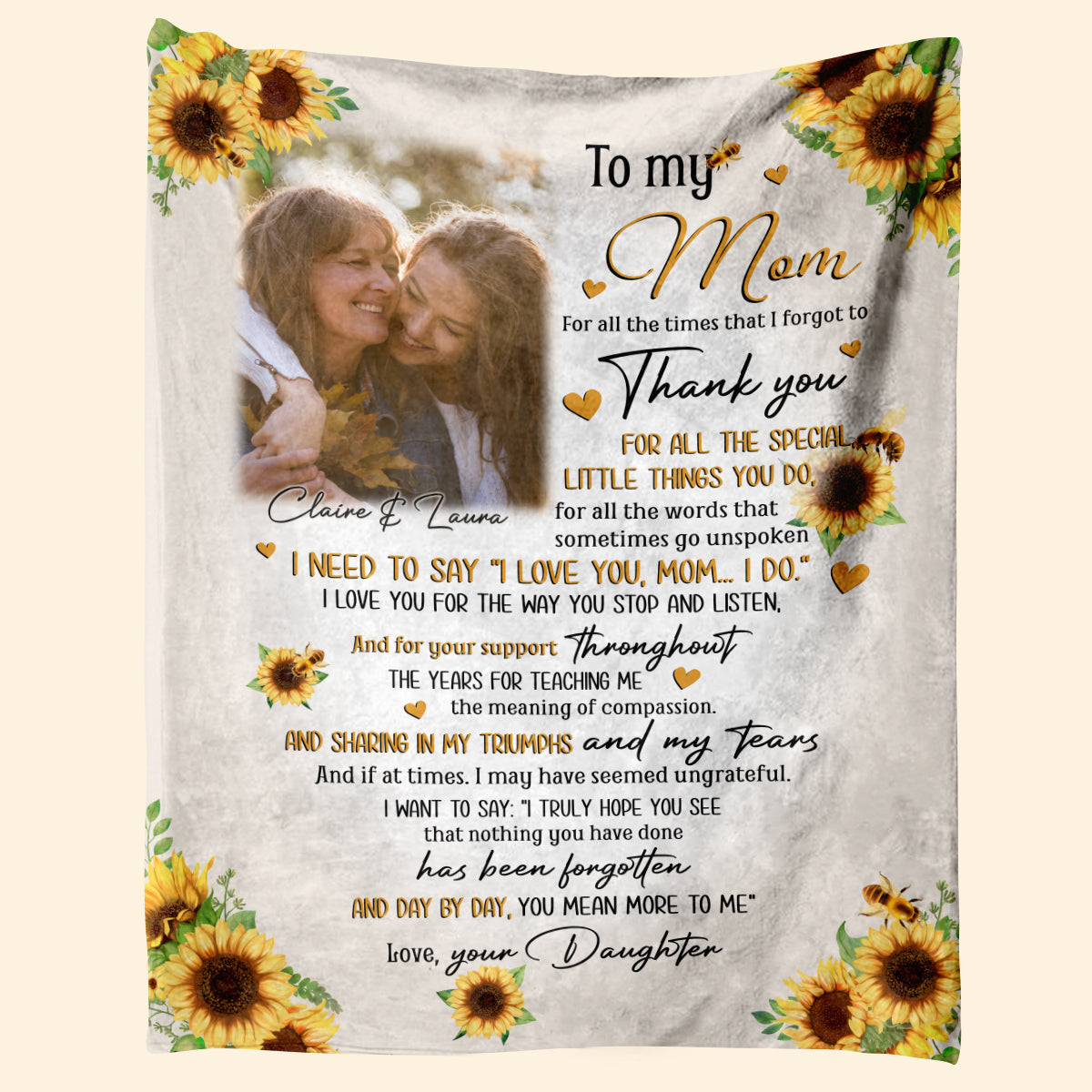 Thank You For Everything You Do - Personalized Blanket - Birthday Mother's Day Gift For Mom, Mum 1_96685390-822b-4d1d-8483-25842d29e832.jpg?v=1678091268