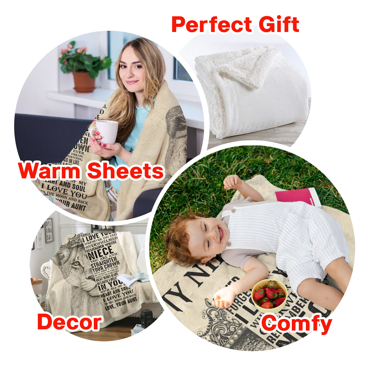 Gift For Niece Blanket, To My Niece Never Forget That I Love You - Love From Aunt