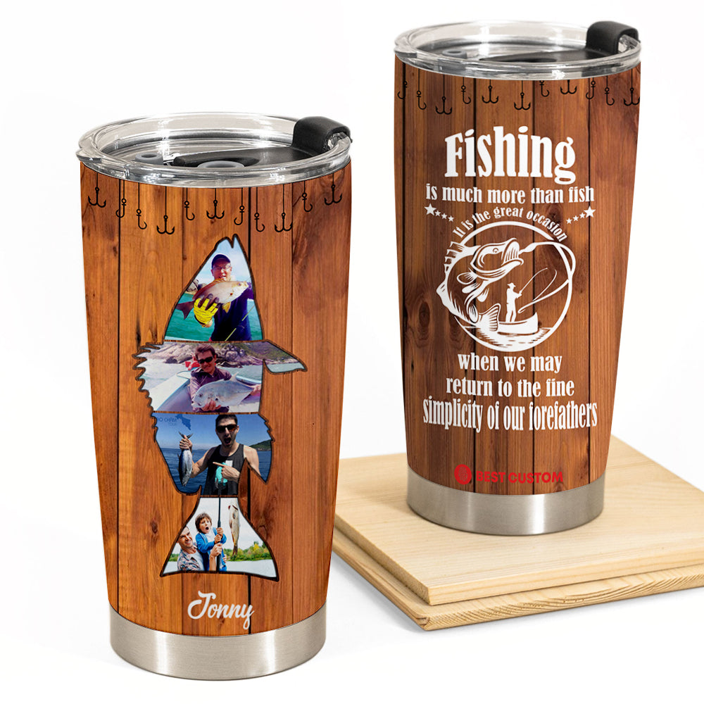 Snapper Fishing - Personalized Photo Tumbler - Gift For Fishing Lovers