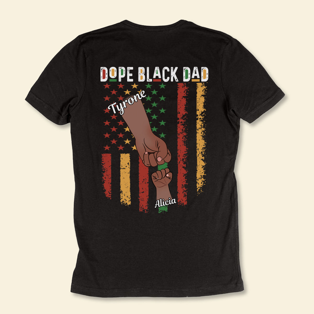 Dope Black Dad Fist Bump - Personalized Back Design Apparel - Gift For Father, Dad, Father's Day, Birthday Gift 1_aa36201c-9408-4431-821a-690413277a3d.jpg?v=1686042534