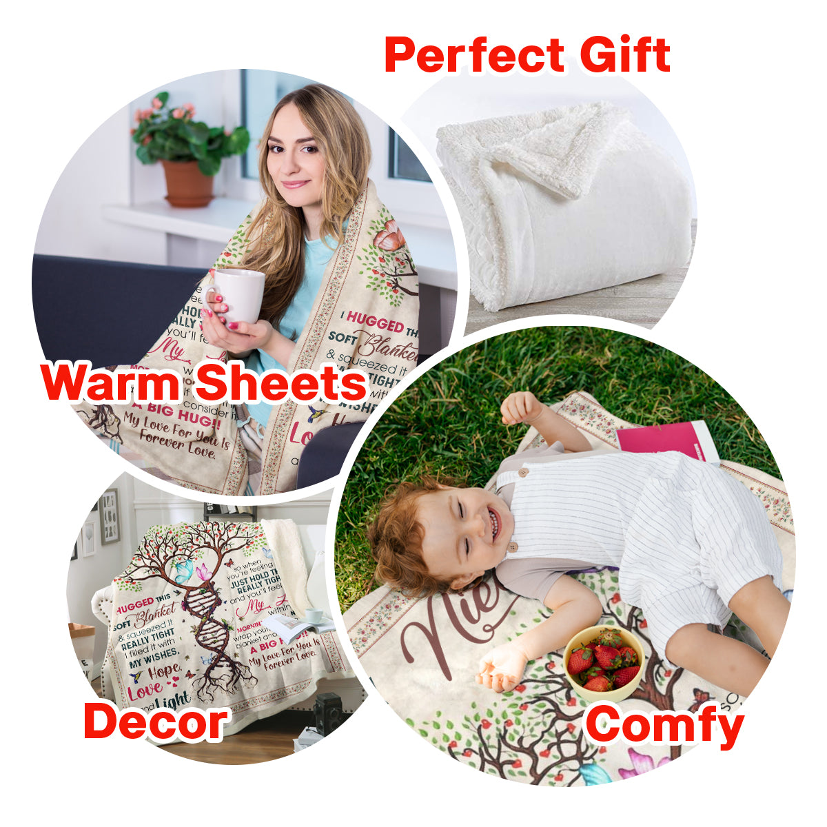 Personalized Gift For Niece Blanket, to My Niece from Aunt Auntie Uncle My Love Within It Morning Noon Wrap Yourself Up In This Blanket