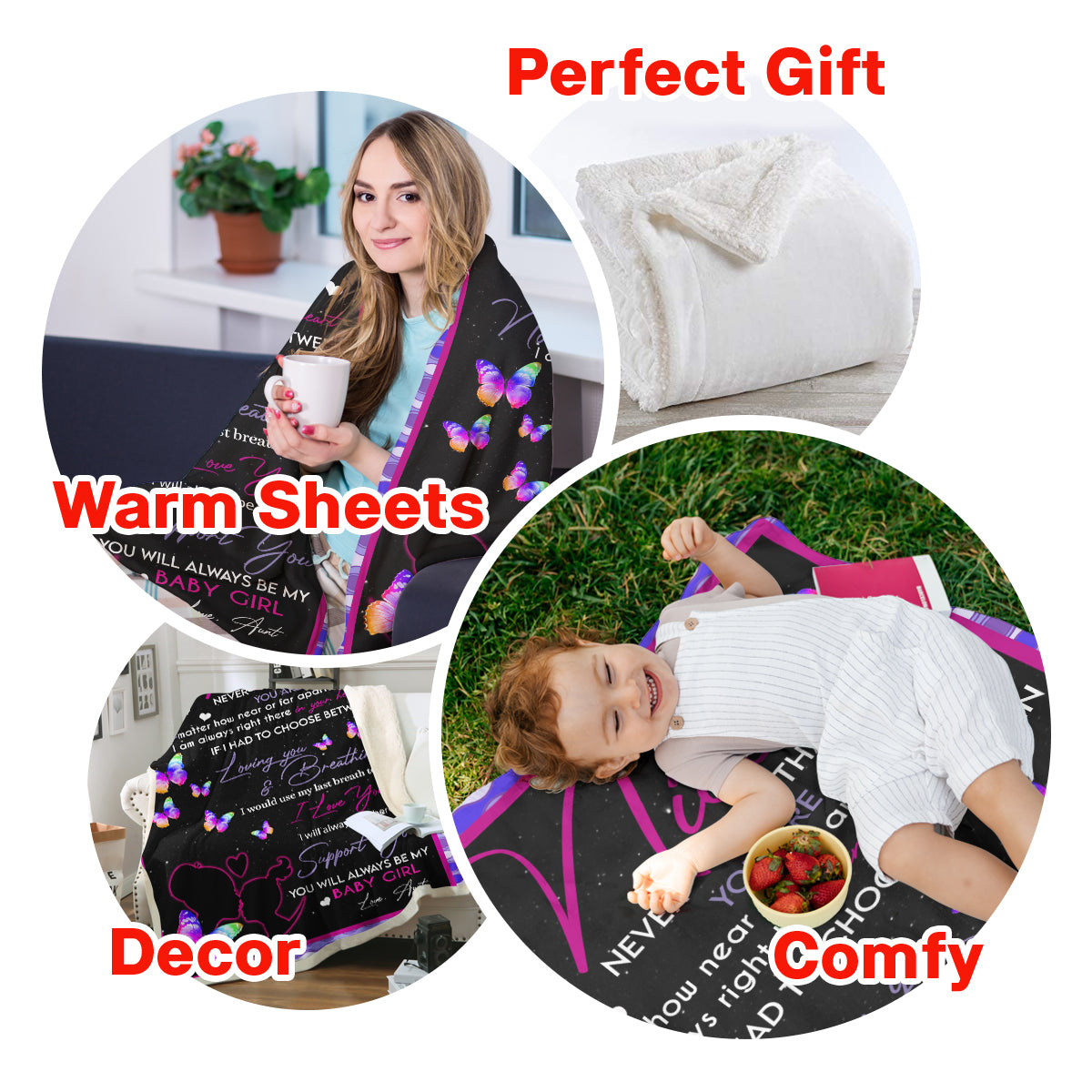 Gift For Niece Blanket, To My Niece Never Feel You Are Alone Love Aunt Hippie Blanket