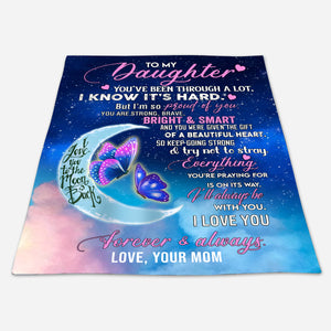 Gift For Daughter Blanket, To My Daughter I'll Always Be With You Fleece Blanket
