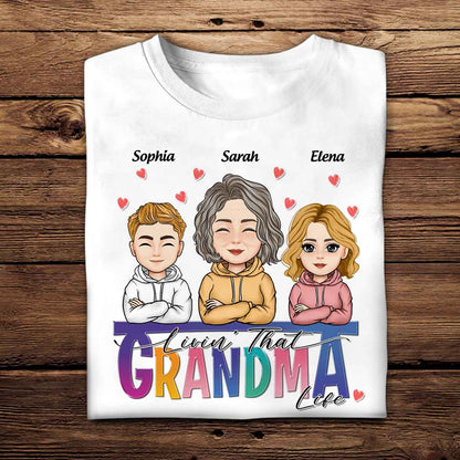 Living That Grandma Life - Personalized Shirt - Mother's Day, Loving, Birthday Gift For Mother, Mom, Grandma 1_99331c33-d3bc-4afd-aec0-5b2da3bc46bc.jpg?v=1677898425