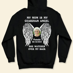 My Dad Is My Guardian Angel - Personalized Shirt - Memorial Gift For Family, Remembrance, Grief Gift, Sympathy Gift