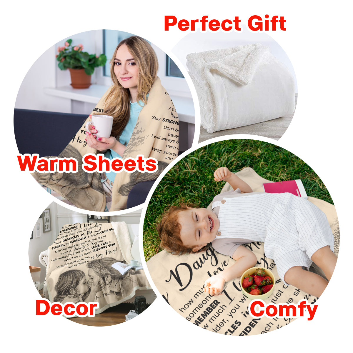 Gift For Daughter Blanket, Daugher Blanket From Mom To My Daughter I Never Knew How Much Love Daughter And Mom Blanket